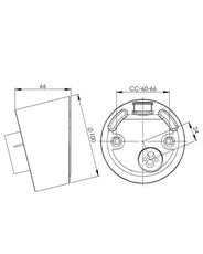 Lampsockel utomhus/våtrum - Svart/vinklad IP54 thumbnail image