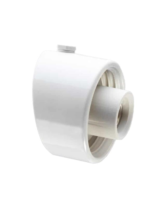 Porcelain light fixture IP54 - White/angled/cableway