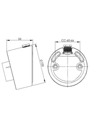 Lampesokkel, udendørs/vådrum – hvid/skrå/kugle, IP54 thumbnail image