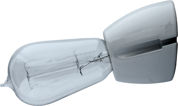 Lamp holder - White porcelain, angled