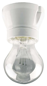 Lamp holder - White porcelain, straight thumbnail image