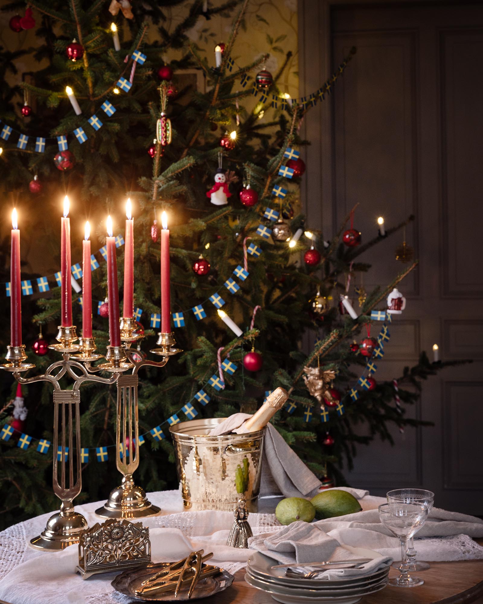 Chandelier - Jugend en laiton à 3 branches image