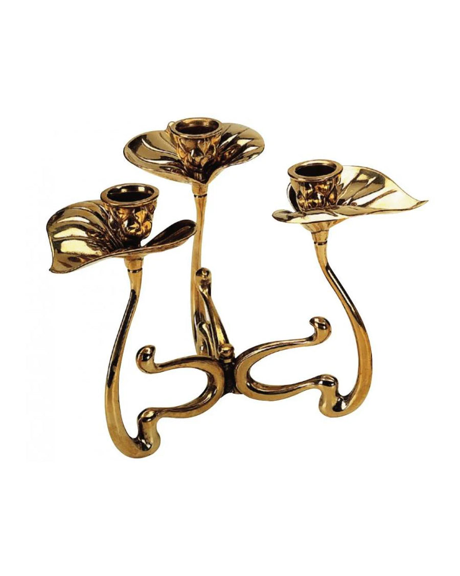 Candlestick - Art Nouveau threearmed