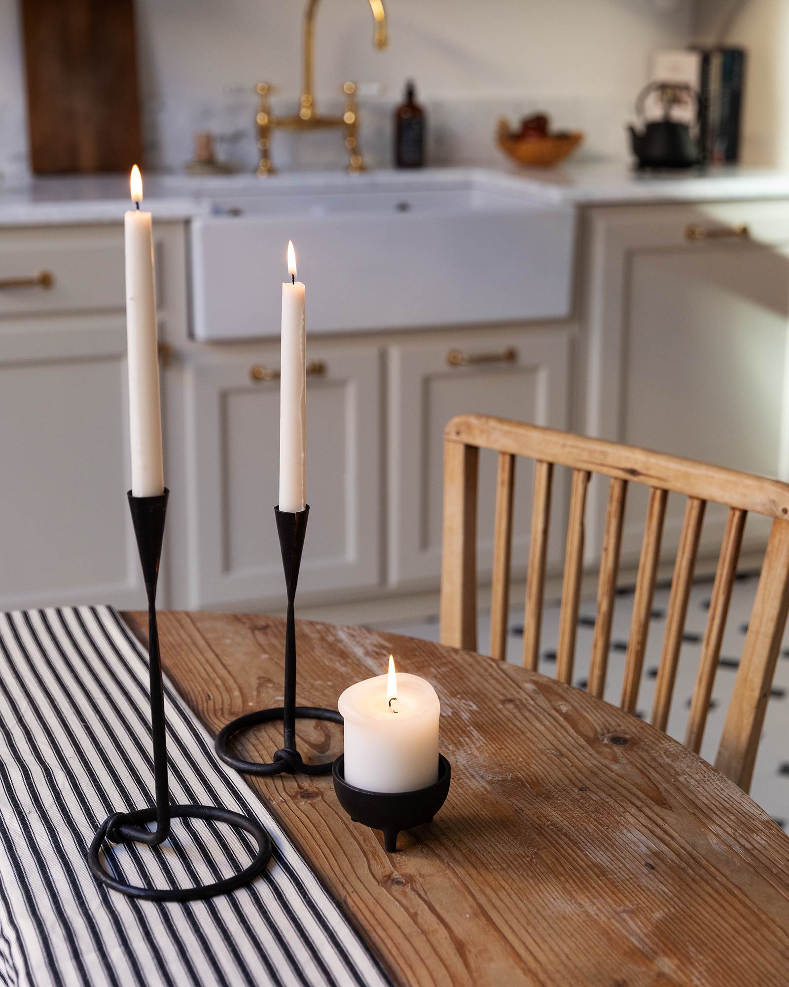 Candle Holder - Black Cast Iron for Tealights and Candles image