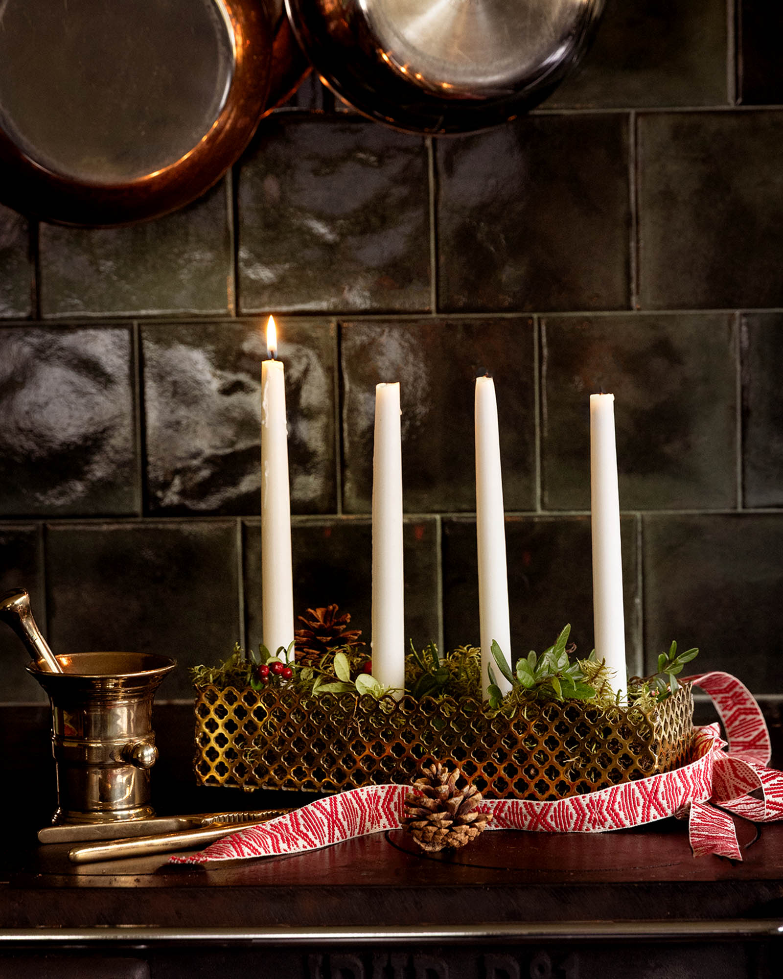 Candelabro de Adviento de latón - Klöver image