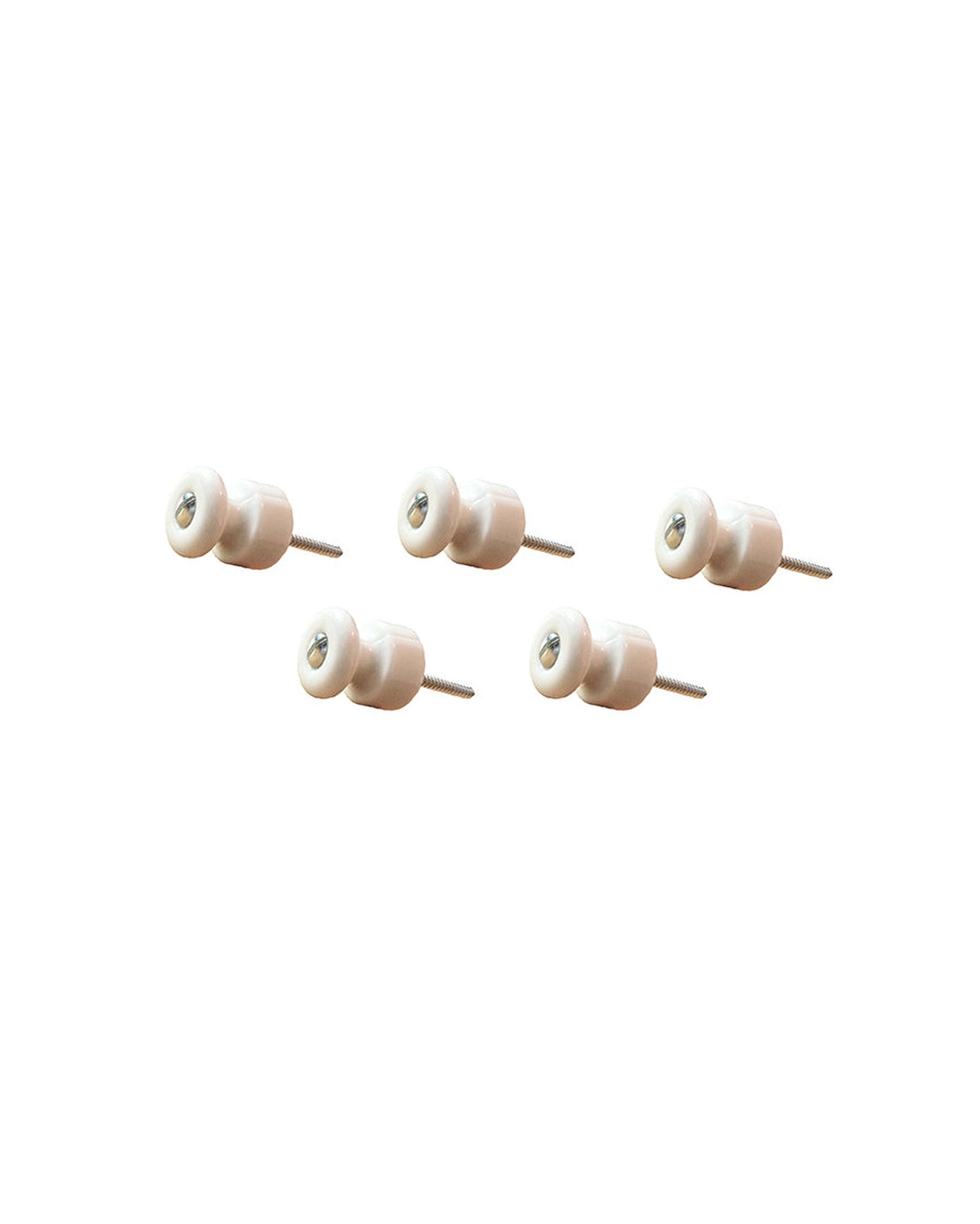 Isolierknauf – Porzellan/Chrom, 5er-Pack image