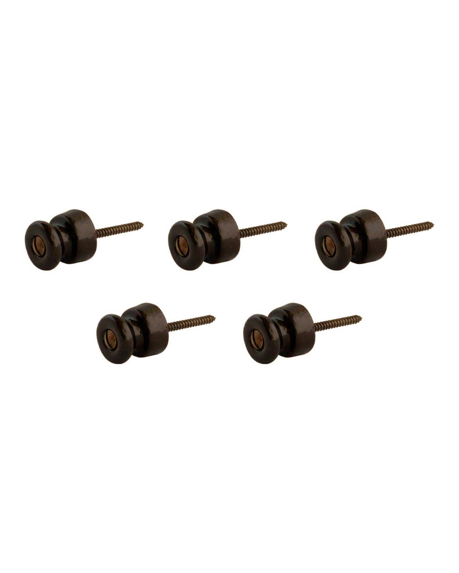 Isolator-Knopf - braunes Porzellan/Messing, 5er-Pack (ohne Messingschraube)  image