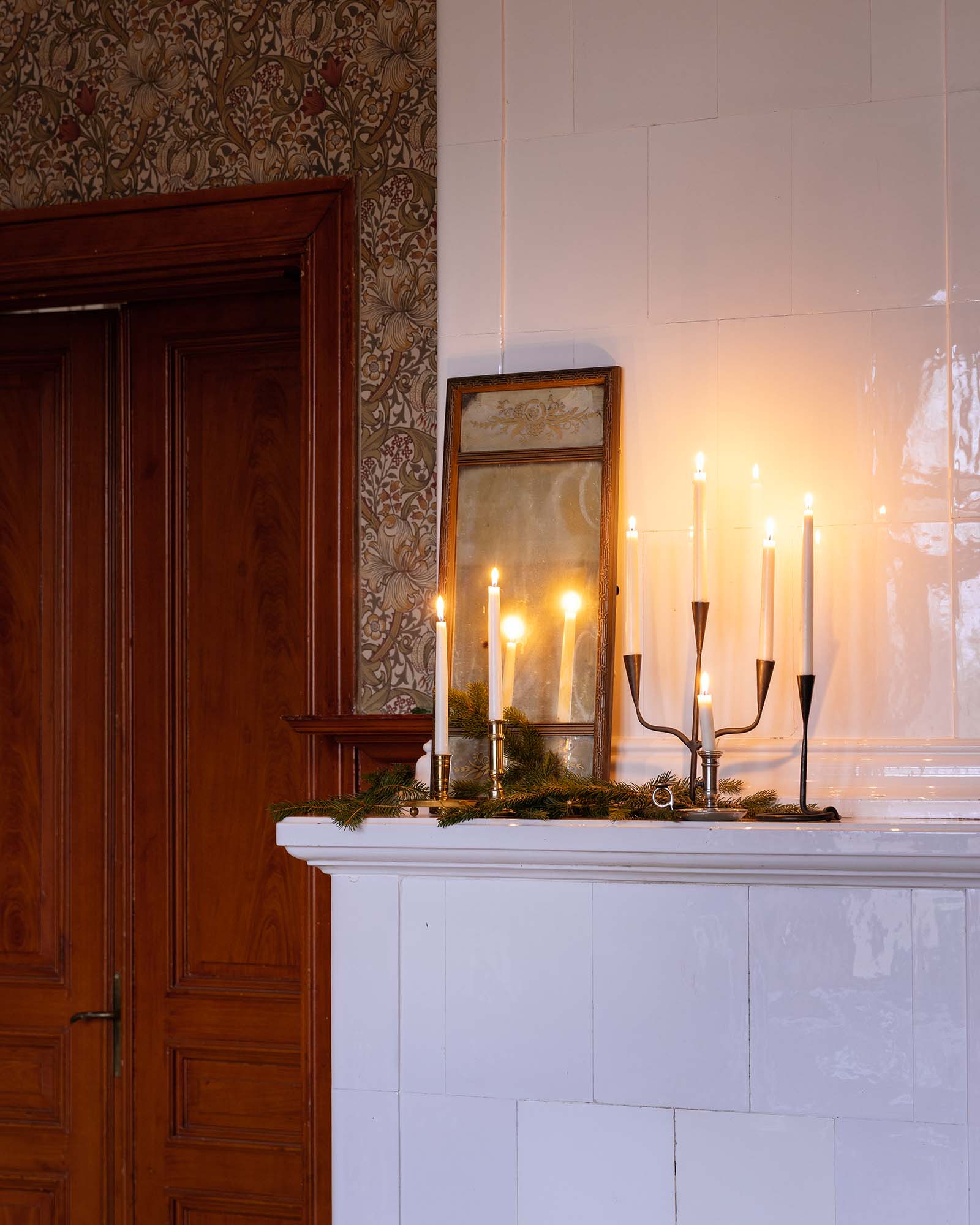 Bougeoir argenté - Bougeoir de bureau 10 cm image