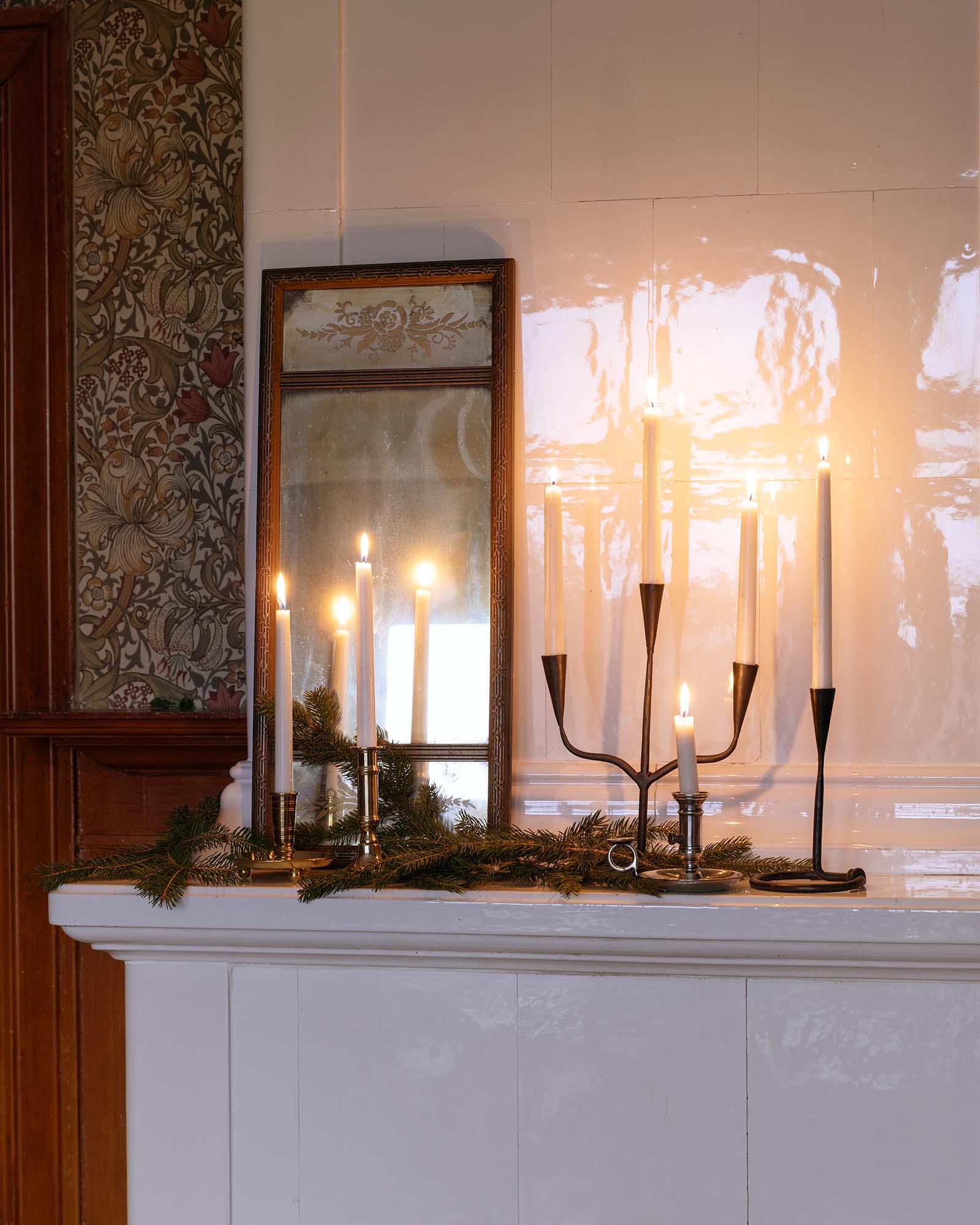 Bougeoir argenté - Bougeoir de bureau 10 cm image