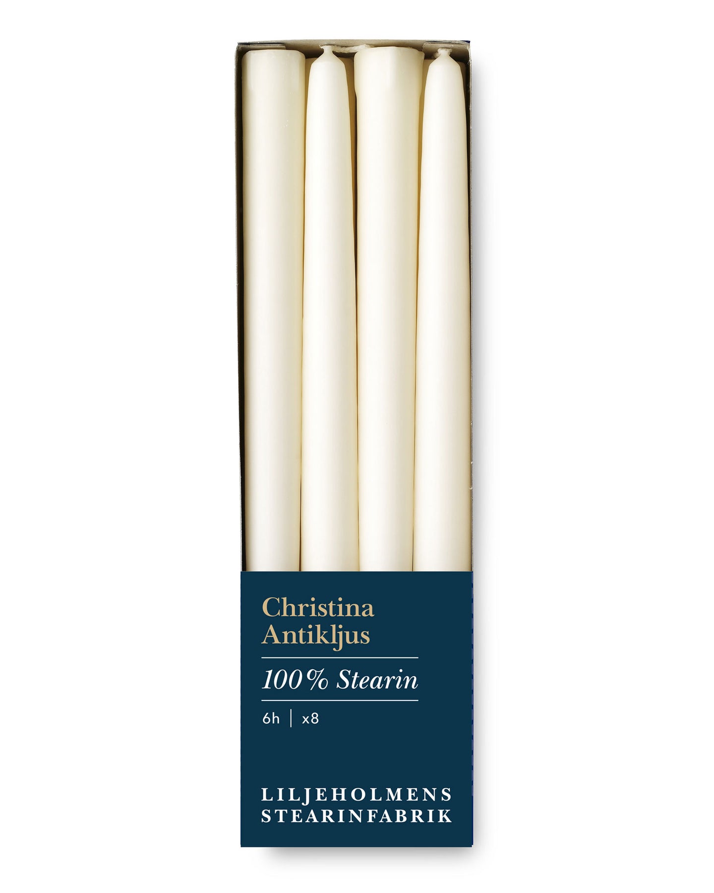 Liljeholmens Christina antique candle - 8-pack off-white