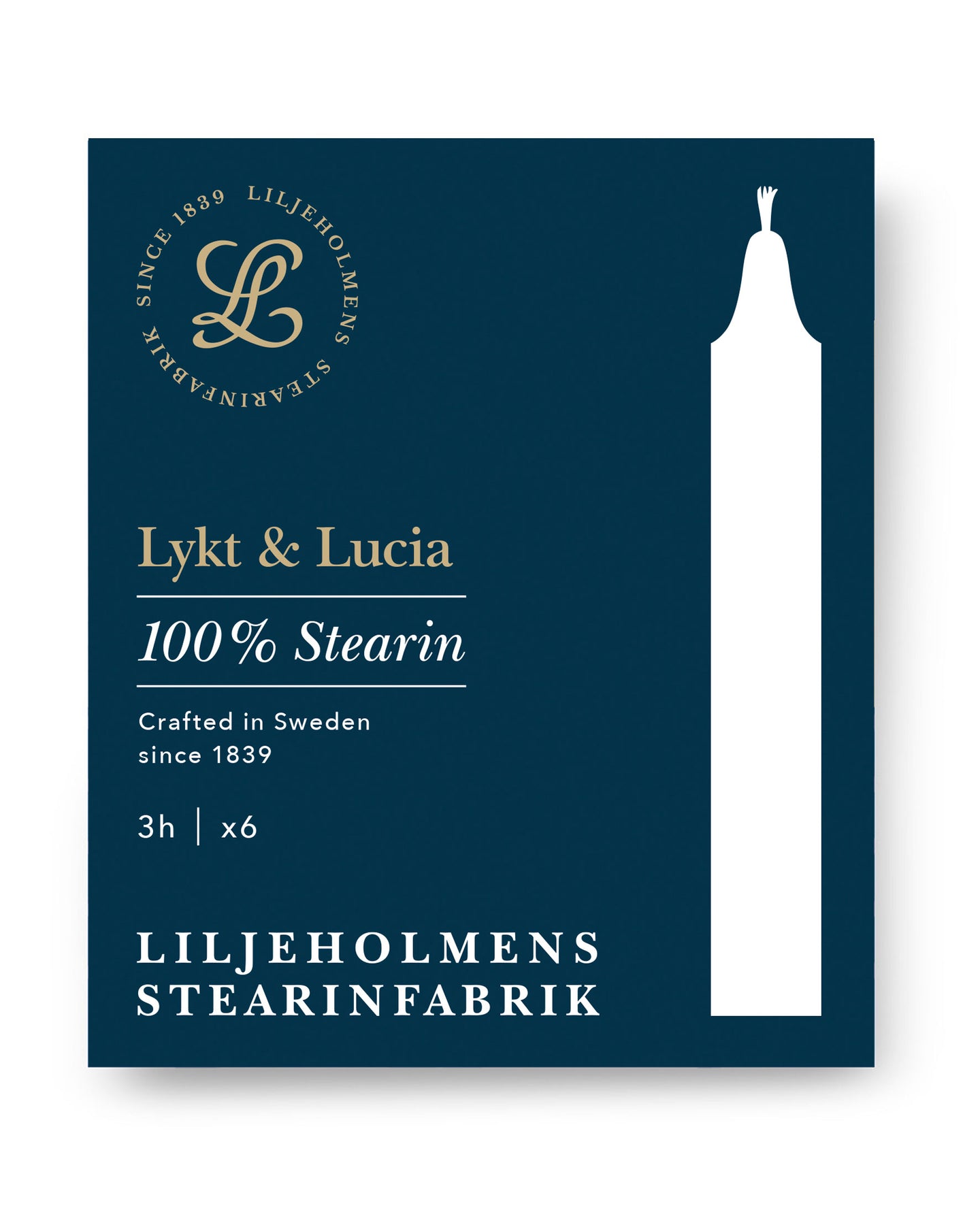 Liljeholmens Lantern candles 6-p white