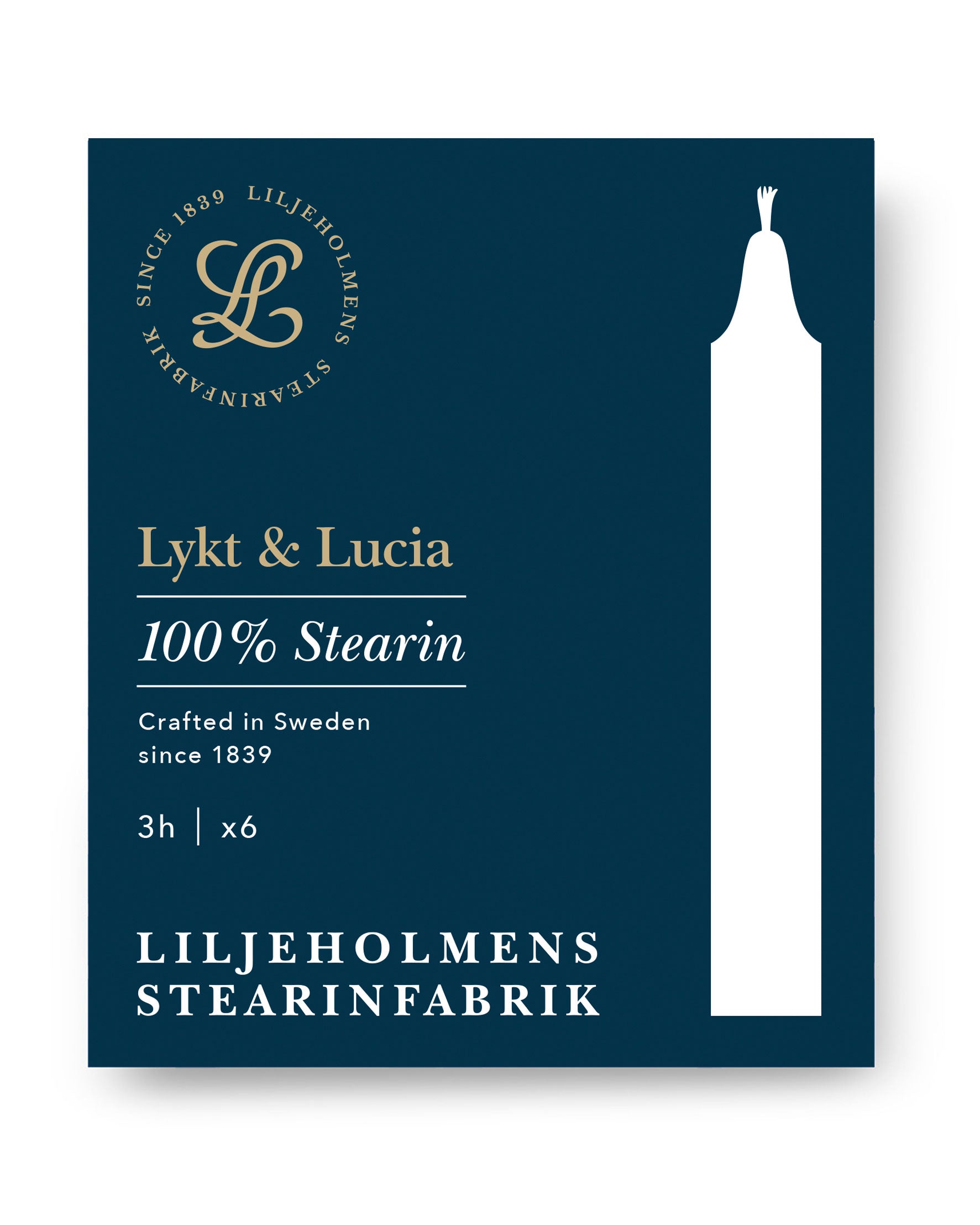 Liljeholmens Lantern candles 6-p white image