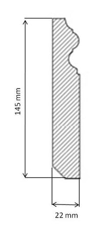 Prøve Stykke - Gulvsokkel - Mäster 145 mm thumbnail image