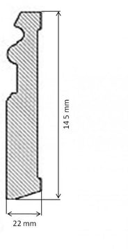 Prøve Stykke - Gulvsokkel - Tradition 145 mm thumbnail image
