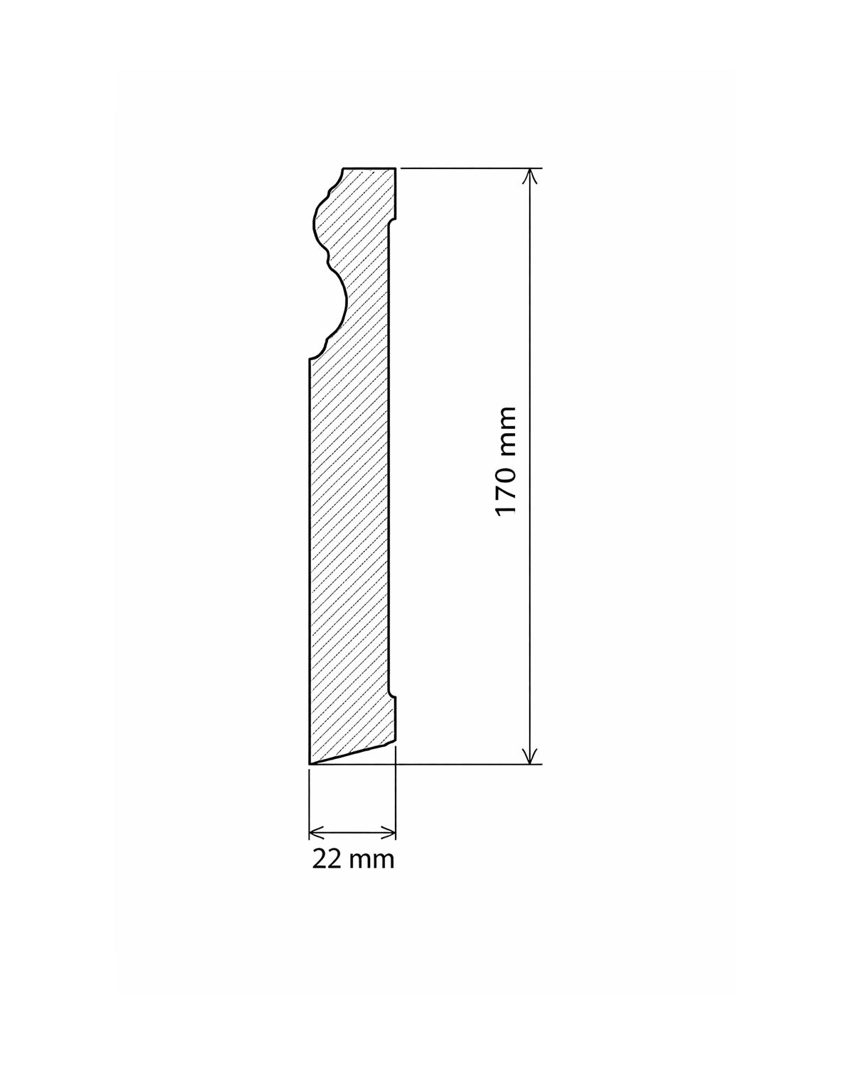 Floor trim - Mäster 170 mm (6.69 in.) image