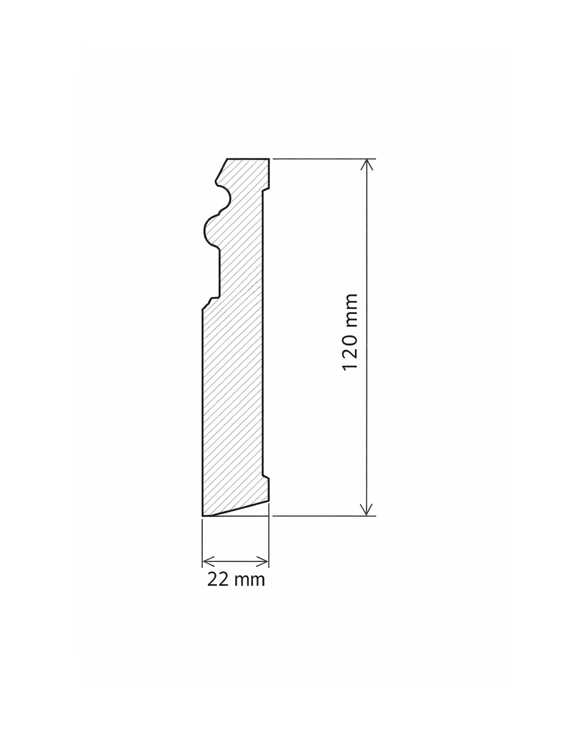 Floor trim - Tradition 120 mm (4.72 in.) image