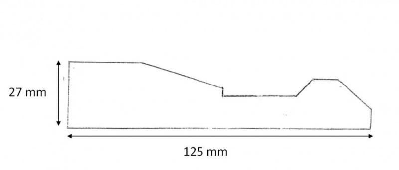Sample Piece - Casing plinth block - Sekelskifte 125 mm image