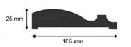 Sample Piece - Casing plinth block - Gefle 25 x 105 mm thumbnail image
