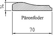 Door trim - Päronfoder 70 mm thumbnail image