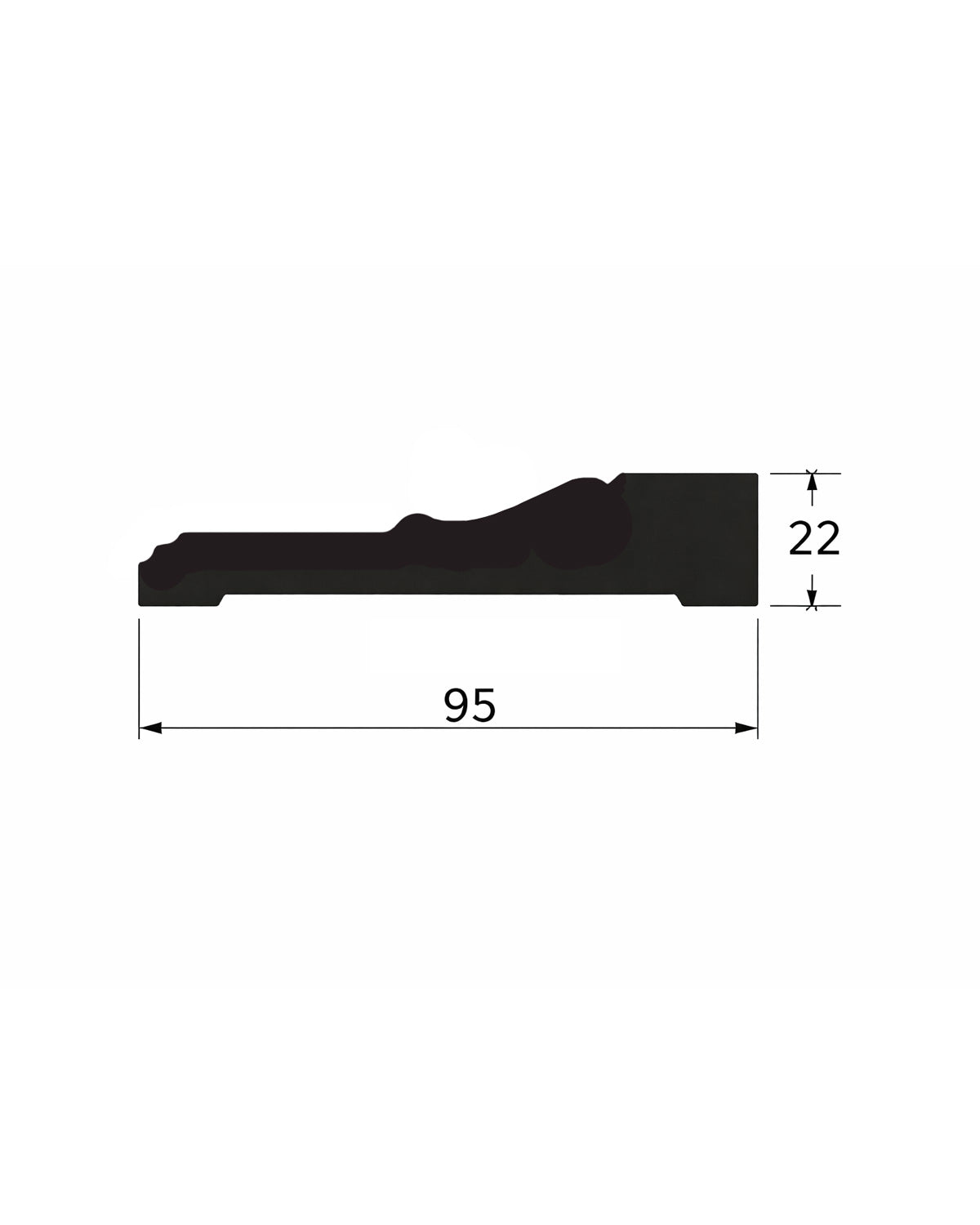 Sample Piece - Door trim - Antik, 95 mm image