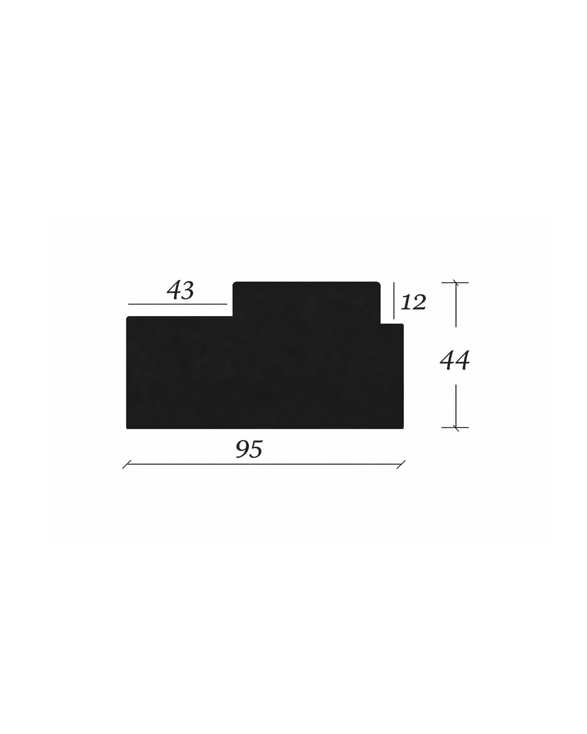 Dörrkarm Sekelskifte - Rak kant 44x95 mm (hel längd om 5,1 m) image