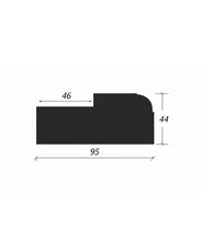 Dörrkarm Sekelskifte - Allmoge rundad 44x95 mm (hel längd 5,1 m) thumbnail image