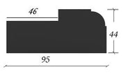 Doorframe - Rustic rounded 44 x 95 mm (1.73 x 3.74 in.) (length 5.1 m) (16.7 ft.) thumbnail image