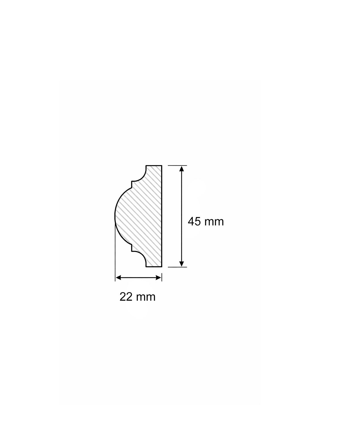 List - Dekorlist Sekelskifte furu 22x45 mm - Klassisk stil image