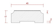 Fasadläkt - Lockläkt kälad 17x45 mm gran thumbnail image
