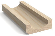 Tagrende af træ - Rektangulær, fyrretræ 45 x 120 mm thumbnail image