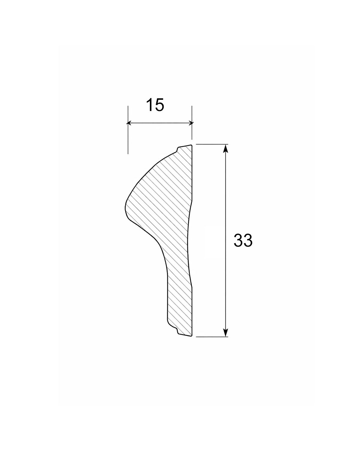 Molding - Door Panel Molding 15 x 33 mm (0.59 x 1.3 in.) image