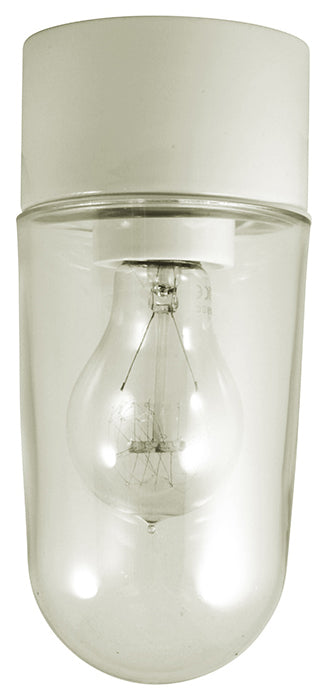 Porcelain Light Fixture IP54 - White/Vertical