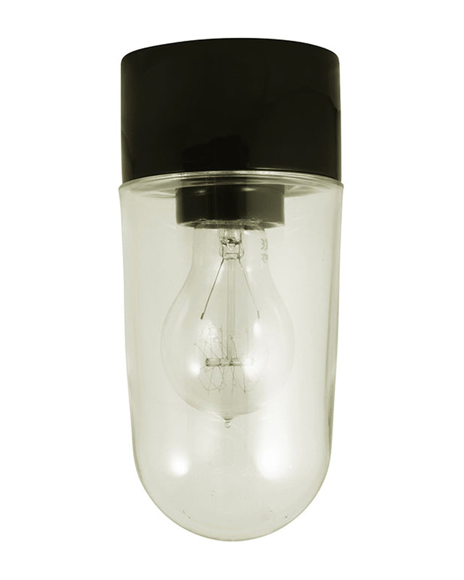 Porcelænslampe ude/vådrum - IP54/sort/lige image