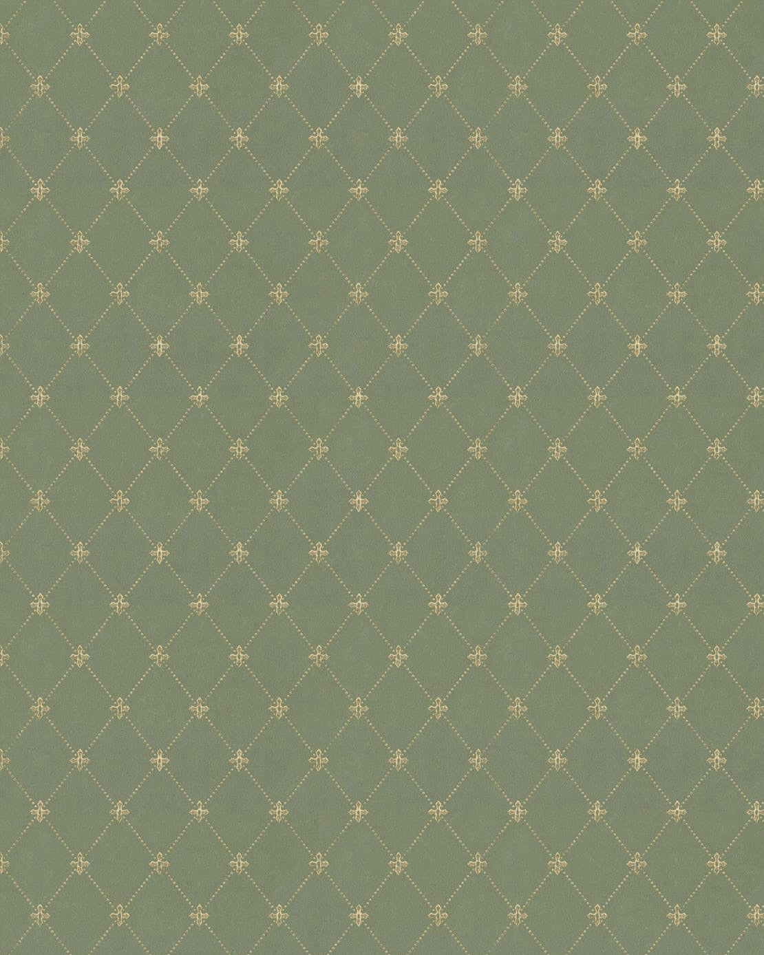 Lim & Handtryck Tapete – Filipsborg Grün/Gold image