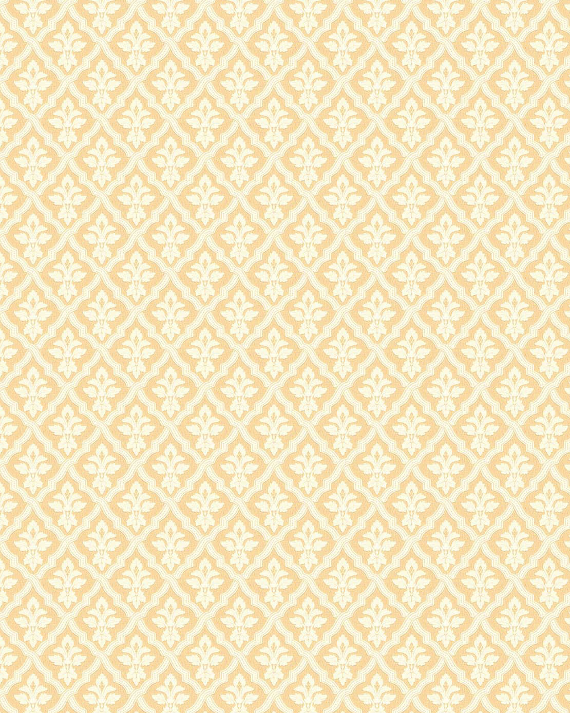 Wallpaper - Liten lilja white/yellow