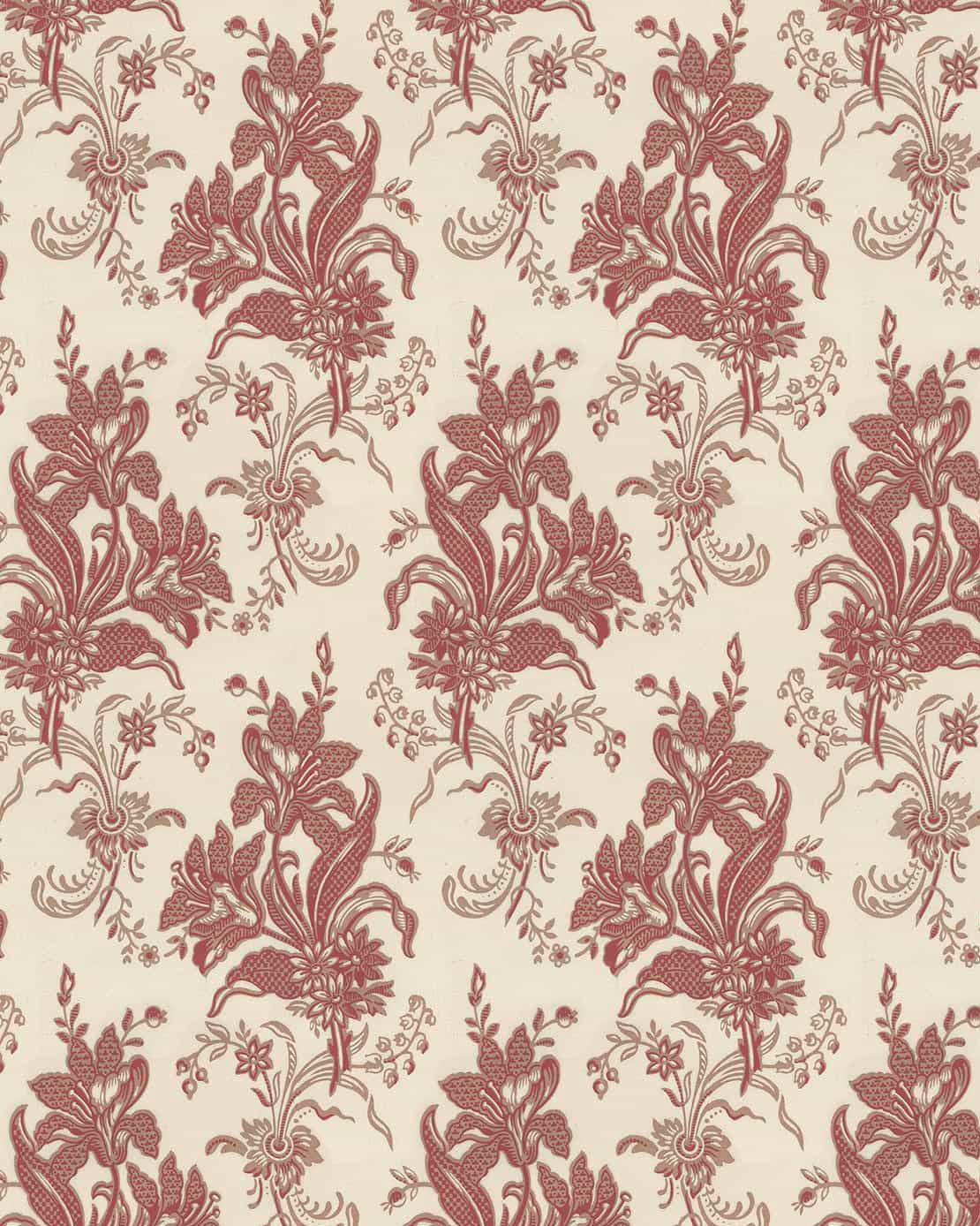 Wallpaper - Liljor twig/red