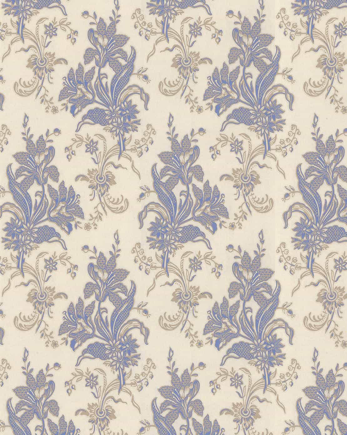 Wallpaper - Liljor twig/blue