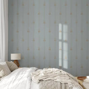 Lim & Handtryck Tapet - Snore & kvaster blå/guld thumbnail image