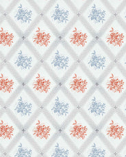 Lim & Handtryck Tapet - Karoline ljusblå/röd thumbnail image