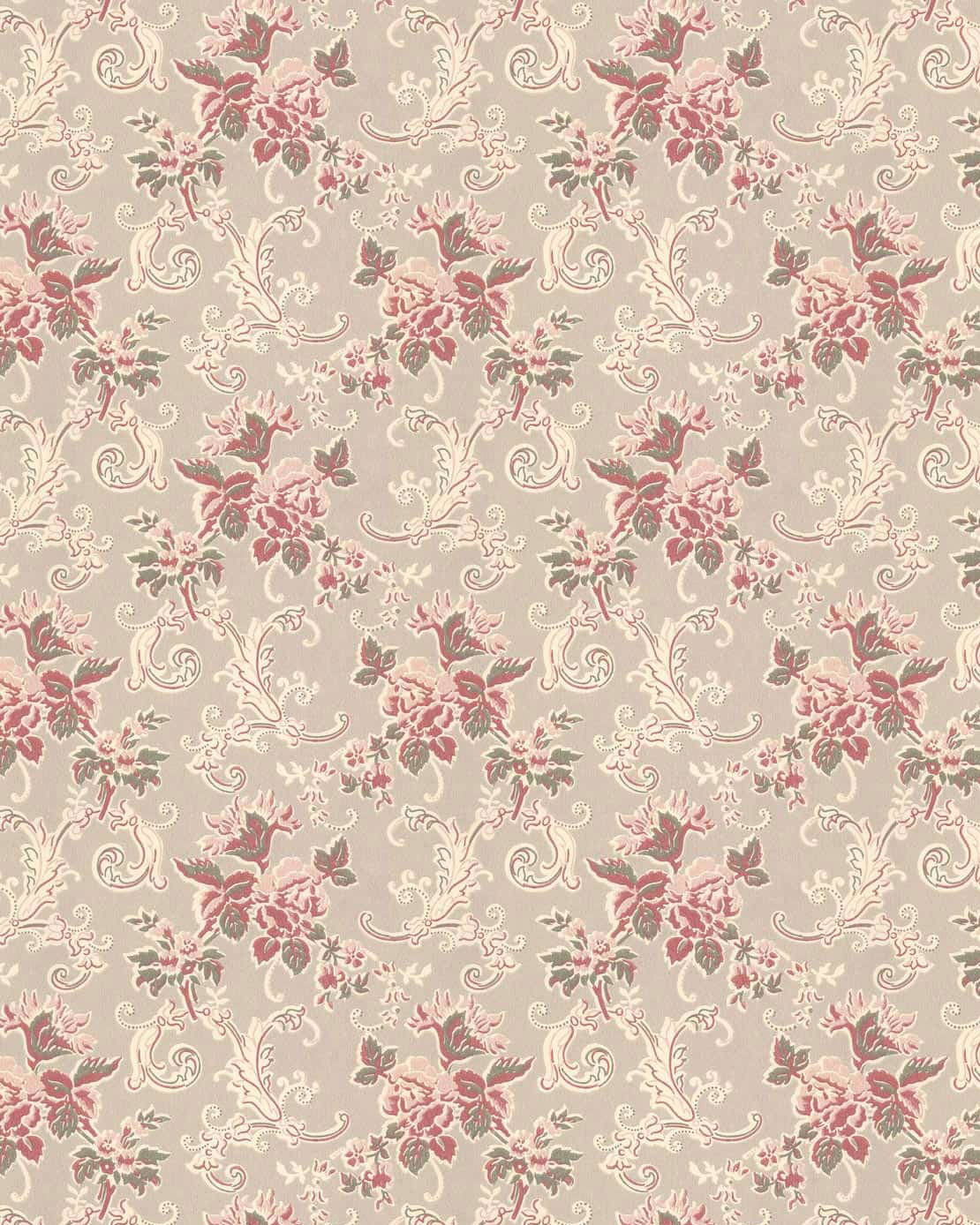 Wallpaper - Hovdala blomma, white/pink