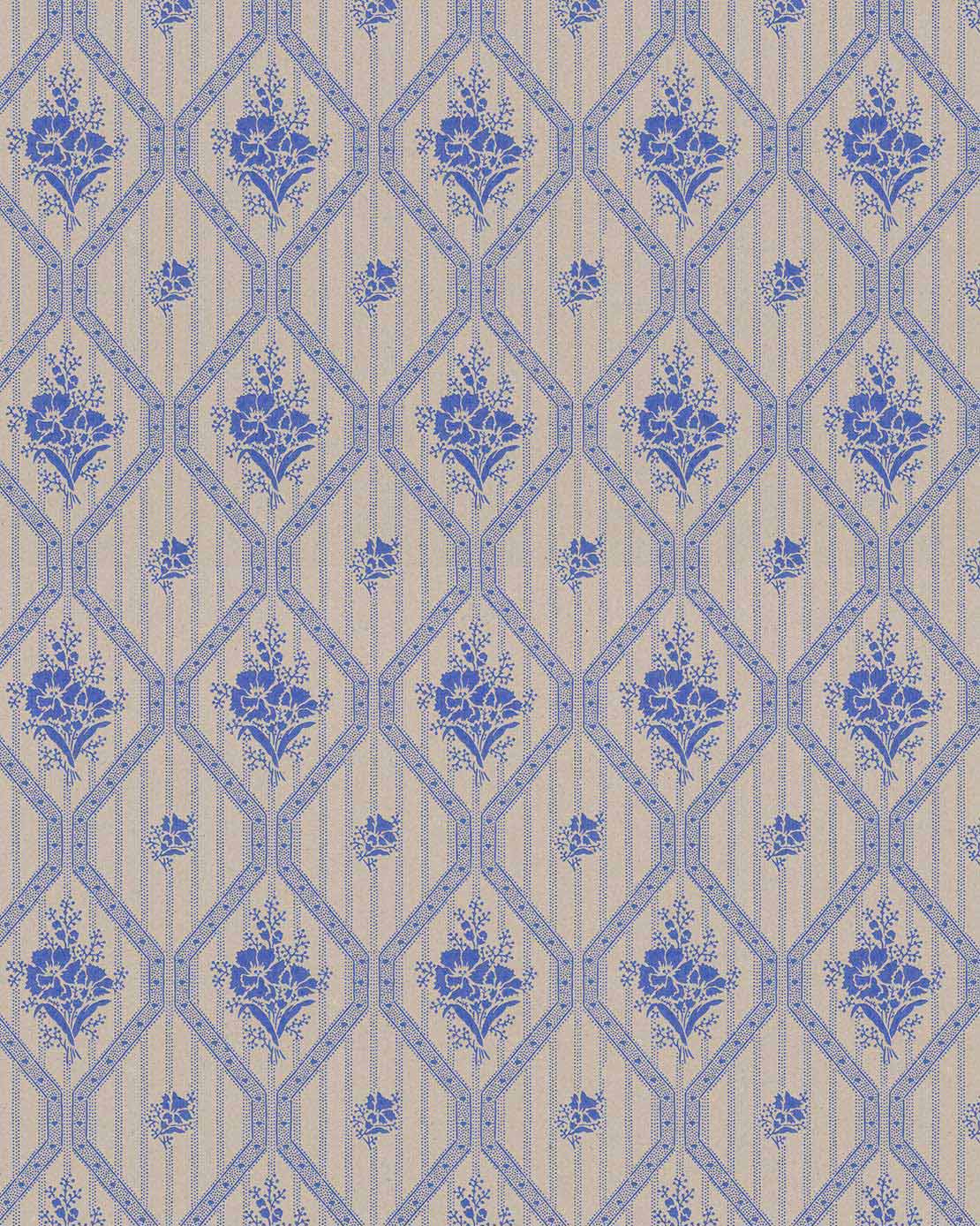 Wallpaper - Blåklint twig/blue