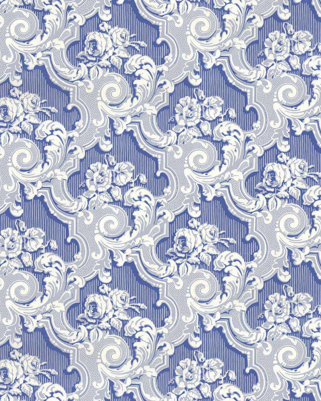Wallpaper - Fågelsjö gammelgård light blue/blue