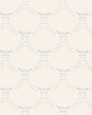 Lim & Handtryck Tapet - Glommersträsk vit/ljusblå thumbnail image