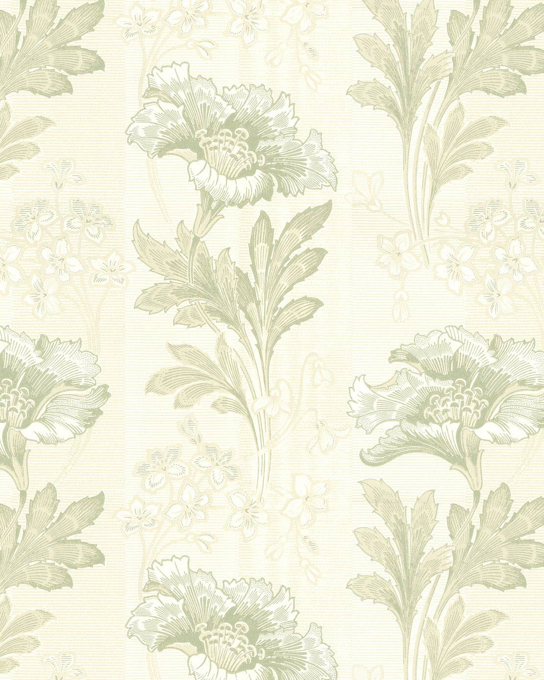 Wallpaper - Solviken white/green