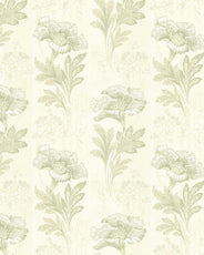 Lim & Handtryck Tapet - Solviken hvit/grønn thumbnail image