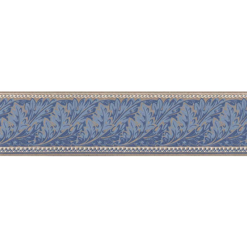 Wallpaper border - Viktoria II twig/blue