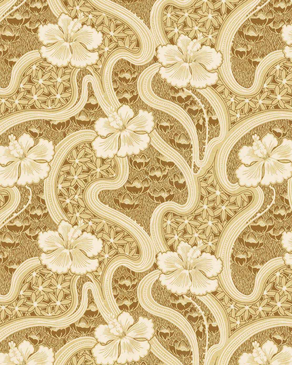 Wallpaper - Tjolöholm brown/gold