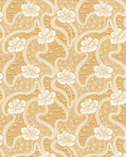 Lim & Handtryck Tapet - Tjolöholm gul/hvit thumbnail image
