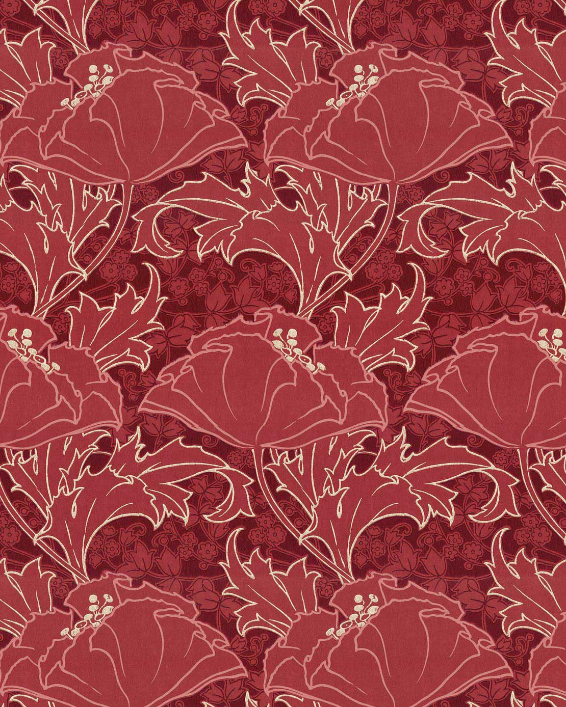Wallpaper - Berlin red/gold