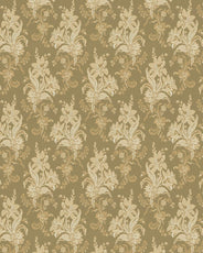Lim & Handtryck Tapet - Liljer oliv/gull thumbnail image